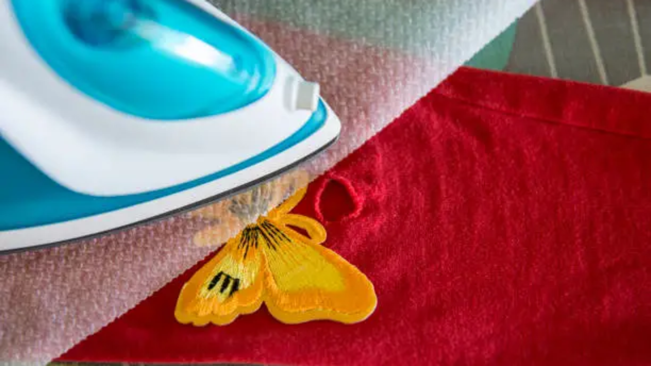 how to iron a patch on a shirt